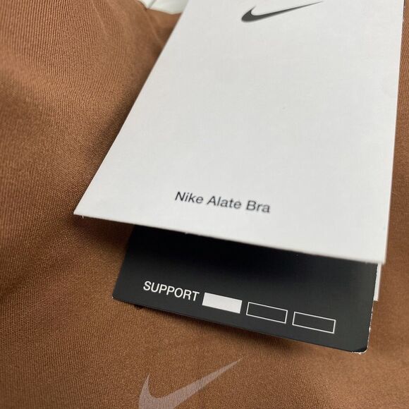 Nike Alate Minimalist Low Support Brown Padded Sports Bra Size Medium Cup C-E - Picture 4 of 8